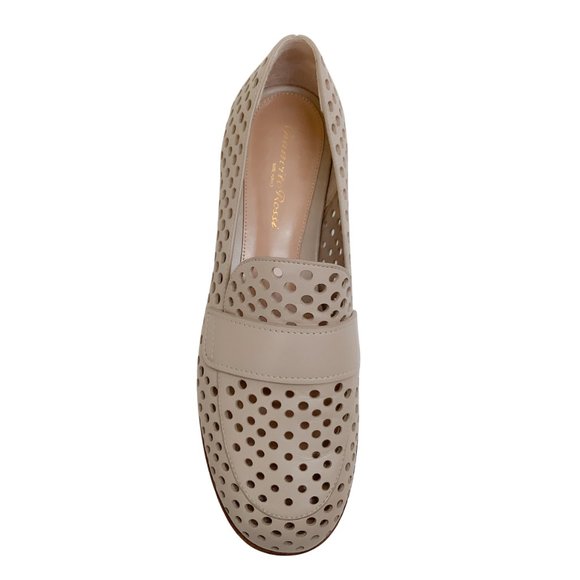 Gianvito Rossi Mousse Thierry Classic Perforated Loafer Flats - Picture 4 of 8